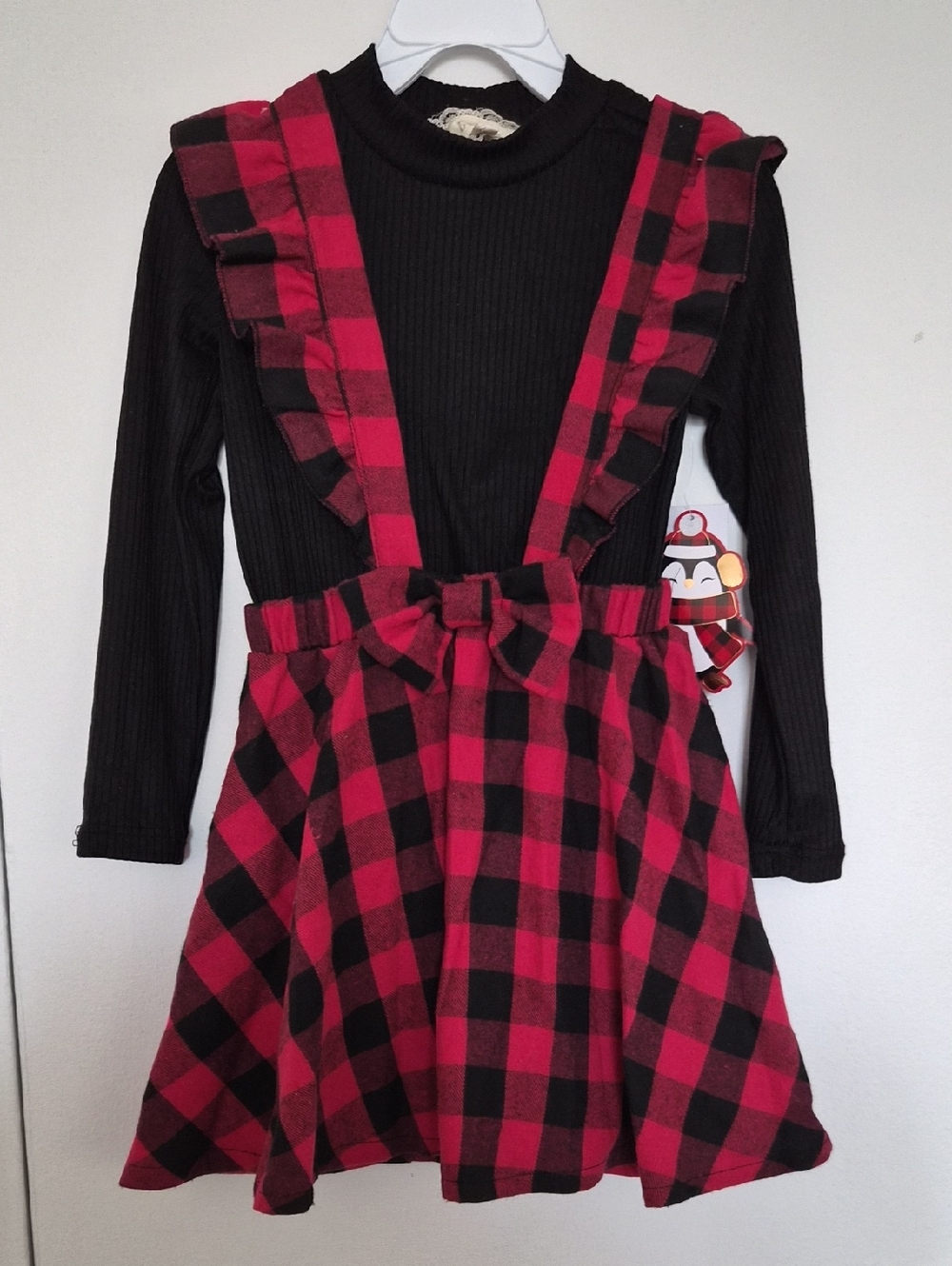 btween Toddler Girl's Christmas Top And Jumper Skirt Set Size 4